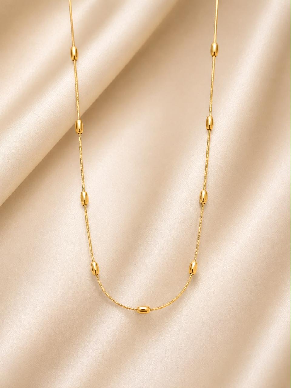 Product Details – Gold Beaded Chain Necklace