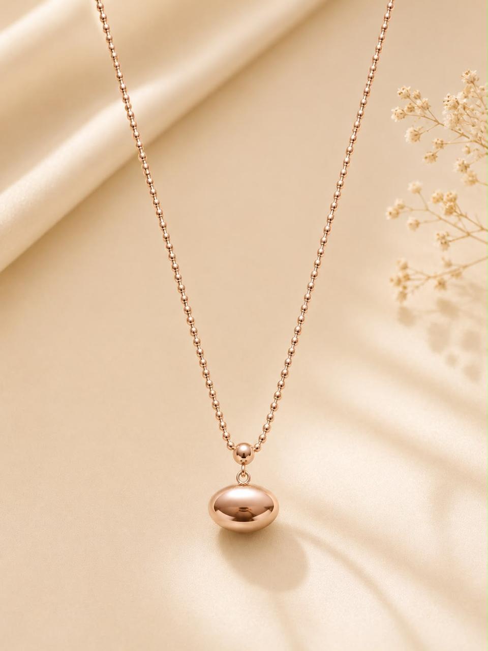 Product Details – Rose Gold Ball Pendant Necklace