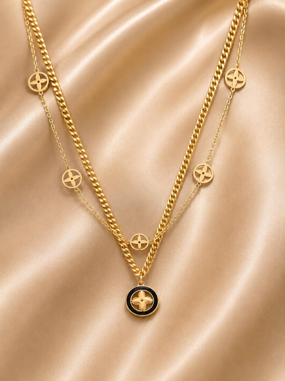 Product Details – Black Clover Layered Necklace