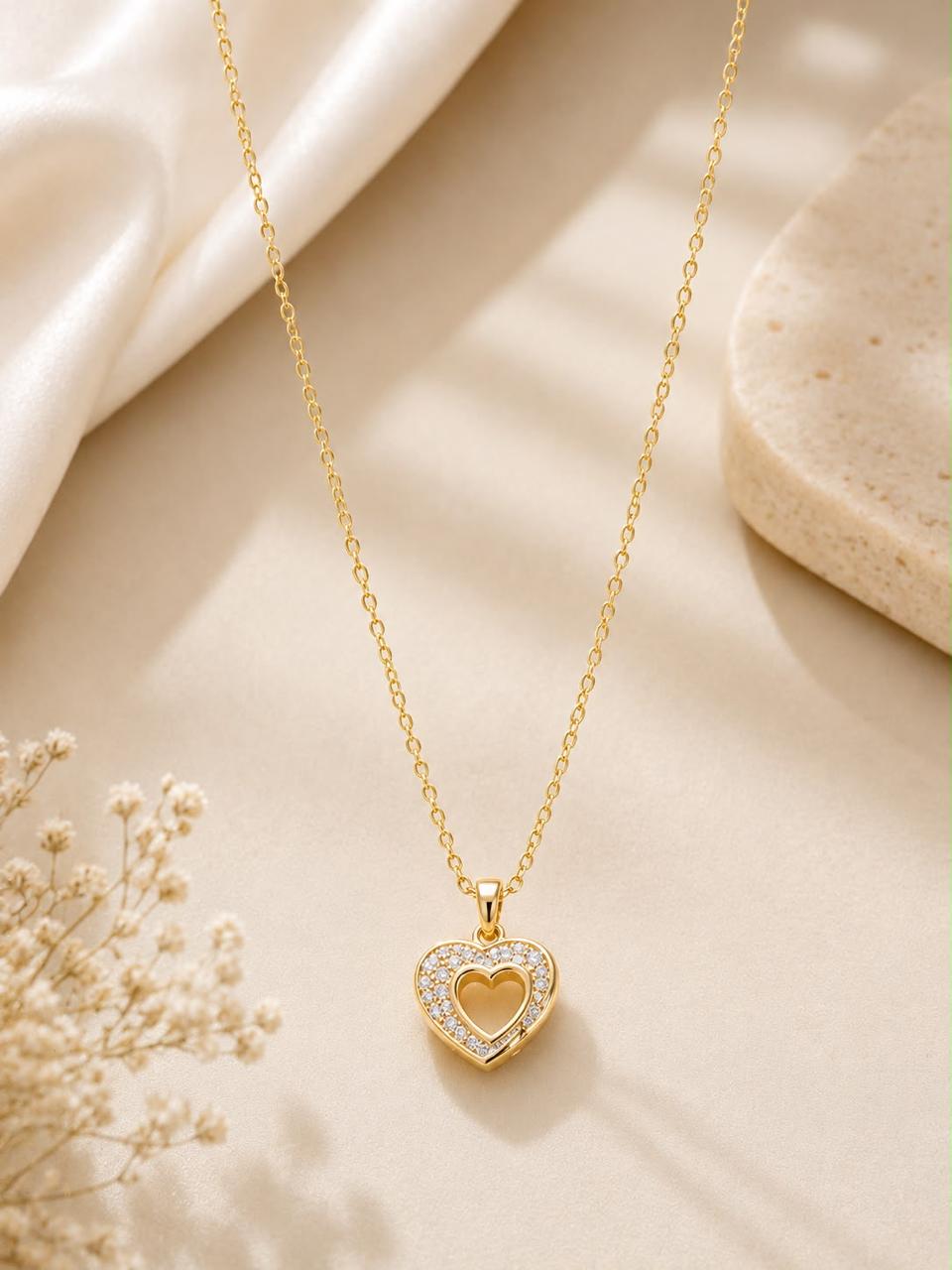 Heart Sparkle Pendant Necklace